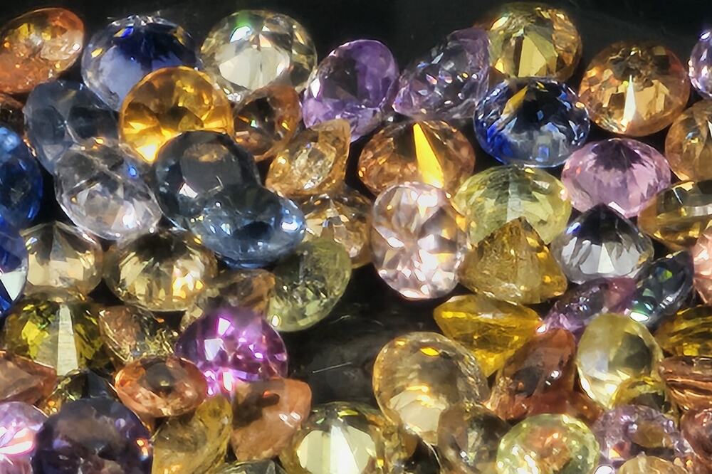 Vintage 1.06 Grams Of Natural Multi-colored Sapphires (Heated) 2mm - 2.25mm